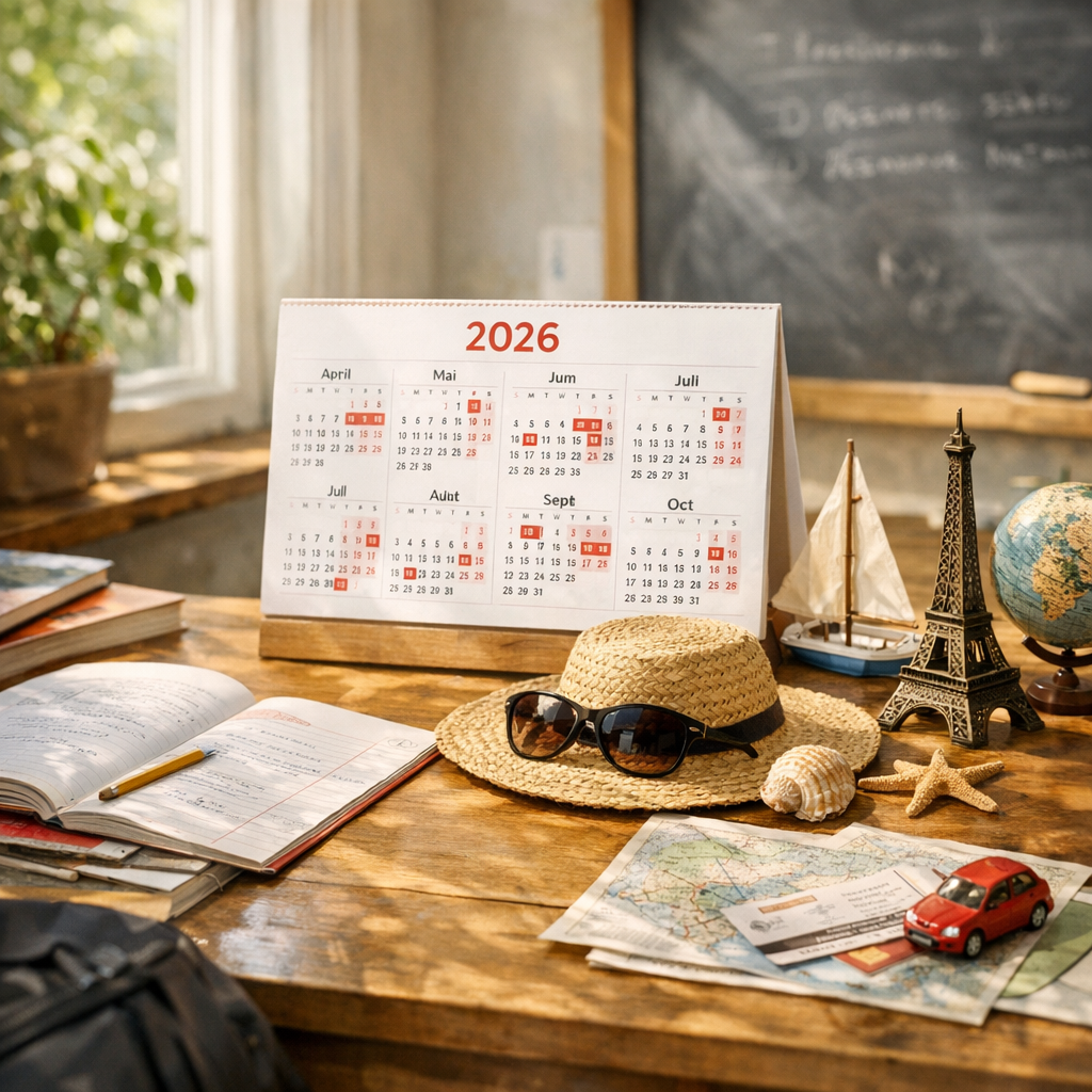 Jours fériés 2026 et ponts possibles pendant l’année scolaire