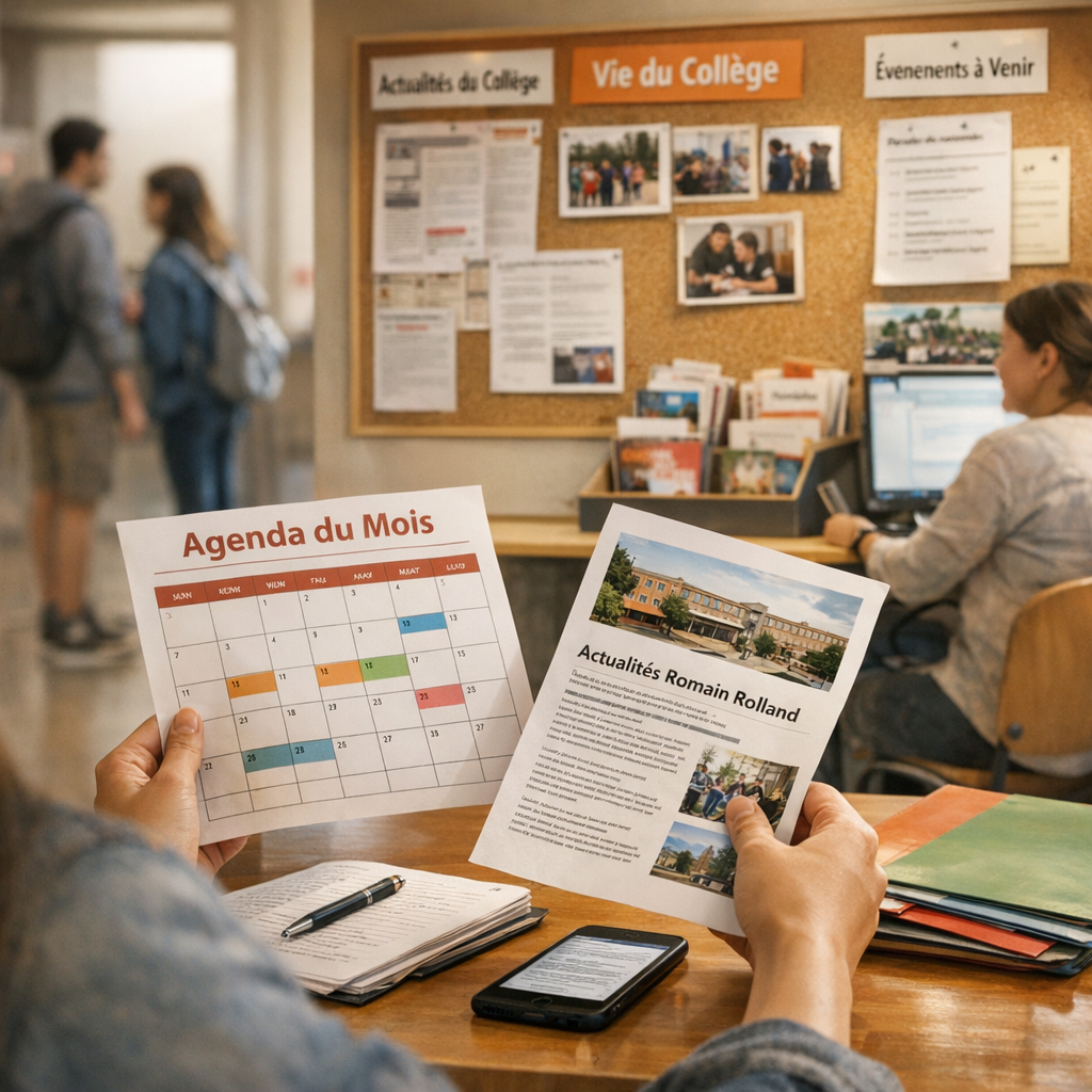 Actualités, agenda et vie du collège : quoi consulter en priorité&nbsp;?