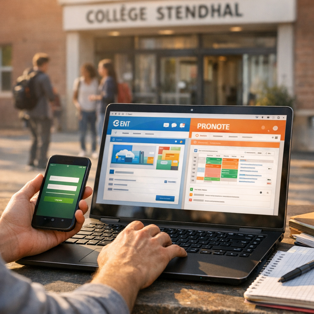 Accéder à l’ENT et à PRONOTE du collège Stendhal sans se tromper