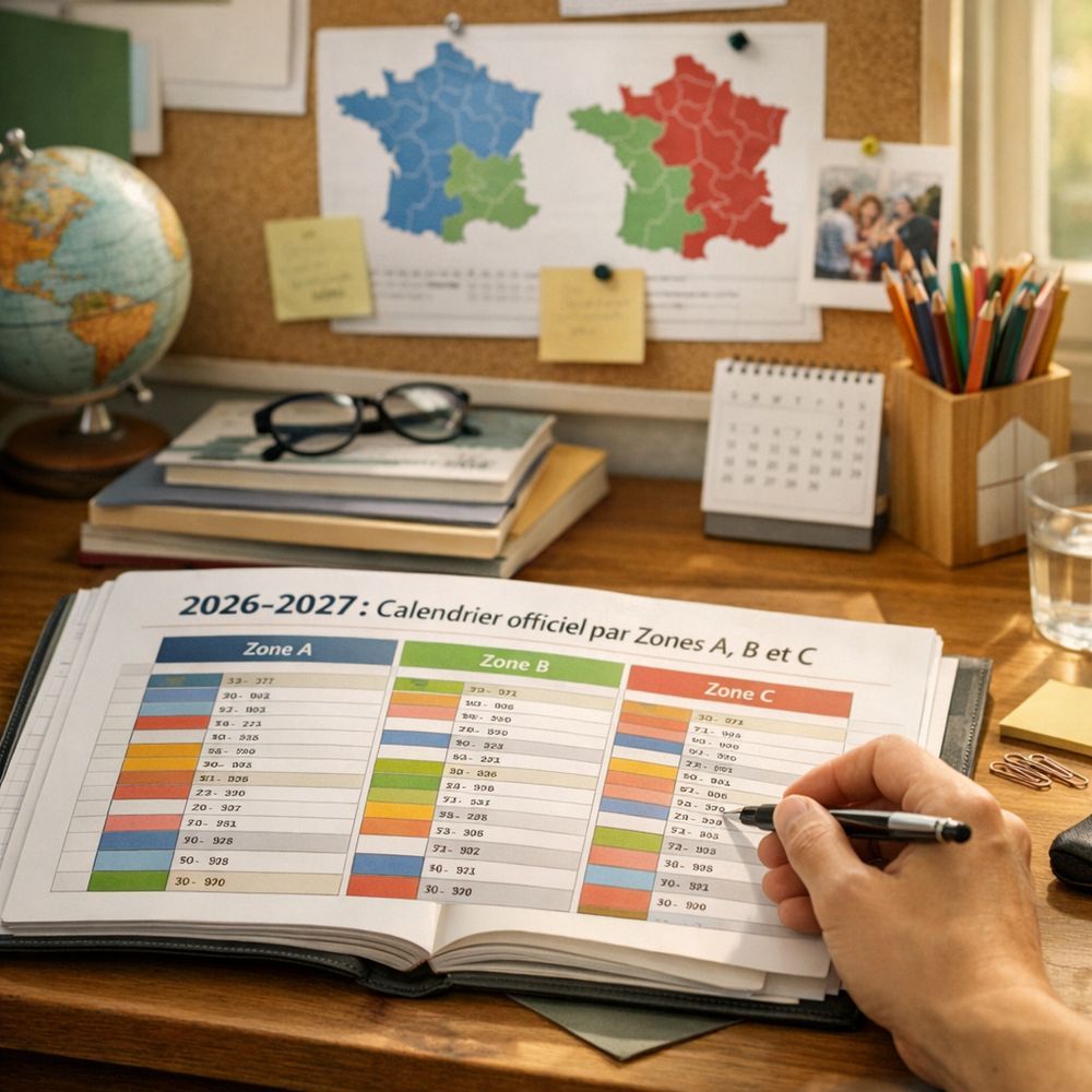 2026-2027&nbsp;: calendrier officiel par zones A, B et C