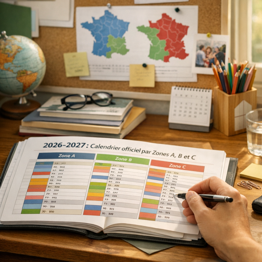 2026-2027&nbsp;: calendrier officiel par zones A, B et C