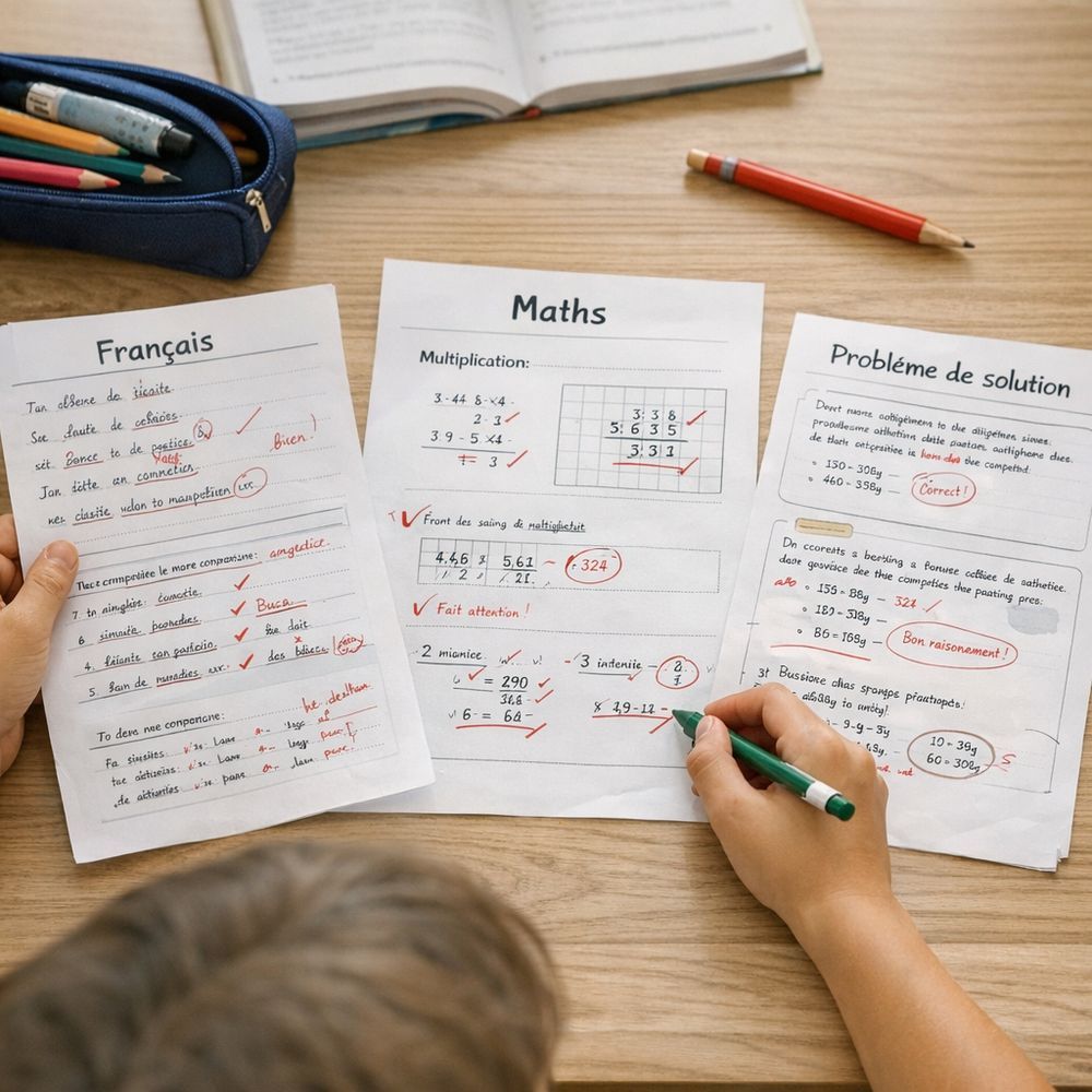 Matières en CM1 : comment lire une correction en français, maths et résolution de problèmes